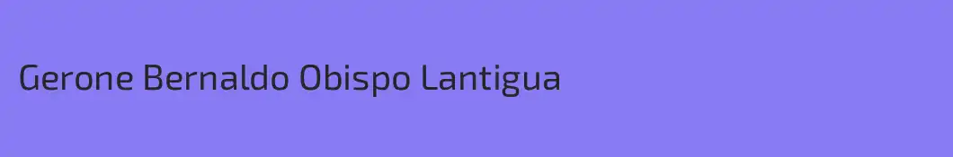 Gerone Bernaldo Obispo Lantigua
